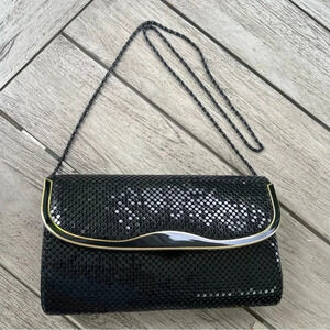Y&S Original Black Metal Clutch Handbag